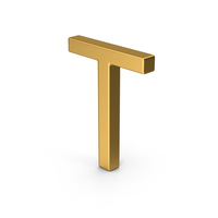 T Letter Gold PNG & PSD Images