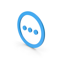 Symbol Three Dots Blue PNG & PSD Images