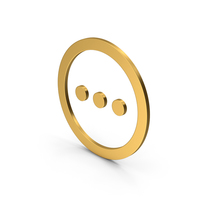 Symbol Three Dots Gold PNG & PSD Images