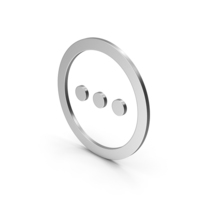Symbol Three Dots Silver PNG & PSD Images