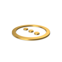 Gold Symbol Three Dots PNG & PSD Images