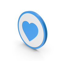 Icon Heart Blue PNG & PSD Images