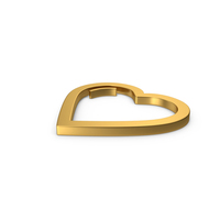 Gold Symbol Heart PNG & PSD Images