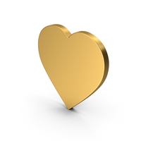 Symbol Heart Gold PNG & PSD Images