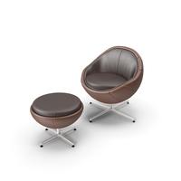 Sports Lounge & Ottoman PNG & PSD Images