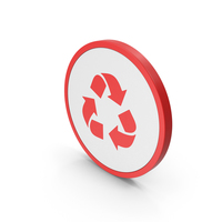 Icon Recycle Logo Red PNG & PSD Images
