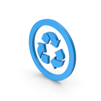 Symbol Recycle Logo Blue PNG & PSD Images