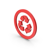 Symbol Recycle Logo Red PNG & PSD Images