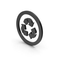 Symbol Recycle Logo Black PNG & PSD Images