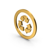 Symbol Recycle Logo Gold PNG & PSD Images