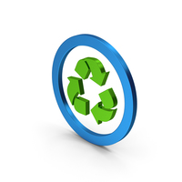 Recycle Logo Green Blue Metallic PNG & PSD Images