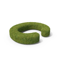 Grass Capital Letter C Top View PNG & PSD Images