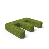 Grass Capital Top View Letter E PNG & PSD Images