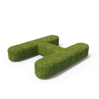 Grass Capital Top View Letter H PNG & PSD Images