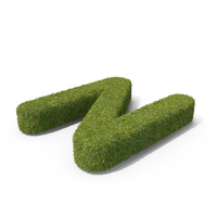Grass Capital Top View Letter N PNG & PSD Images