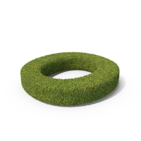 Grass Capital Top View Letter O PNG & PSD Images
