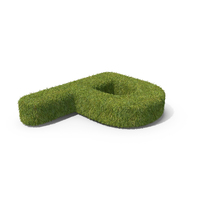 Grass Capital Letter P Top View PNG & PSD Images