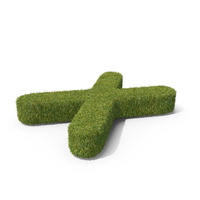 Grass Capital Letter X Top View PNG & PSD Images