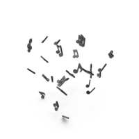 Black Music Note Keys PNG & PSD Images