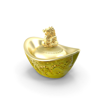 Chinese Gold Ingot PNG & PSD Images
