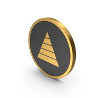 Gold Icon Pyramid Graph PNG & PSD Images