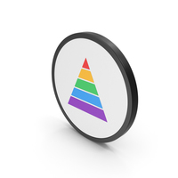 Icon Pyramid Graph Colored PNG & PSD Images