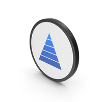 Icon Pyramid Graph Blue PNG & PSD Images