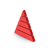 Symbol Pyramid Graph Red PNG & PSD Images