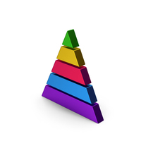Pyramid Graph Colored Metallic PNG & PSD Images