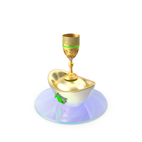 Chinese Gold Ingot PNG & PSD Images