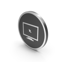 Silver Icon Monitor With Arrow PNG & PSD Images