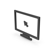 Symbol Monitor With Arrow Black PNG & PSD Images