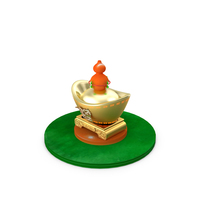 Chinese Gold Ingot PNG & PSD Images