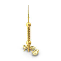 Chinese Gold Tower PNG & PSD Images