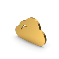 Symbol Cloud Gold PNG & PSD Images