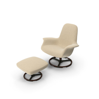 Tilt Armchair With Footrest PNG & PSD Images