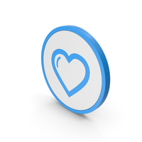 Icon Heart Blue PNG & PSD Images