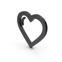 Symbol Heart Black PNG & PSD Images