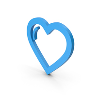 Symbol Heart Blue PNG & PSD Images