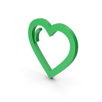 Symbol Heart Green PNG & PSD Images