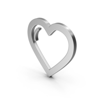 Symbol Heart Silver PNG & PSD Images