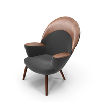 Upholstered Peacock Chair PNG & PSD Images