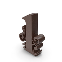 Chocolate Candle Number 1 PNG & PSD Images