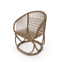 Vintage Rattan Tub Chair PNG & PSD Images