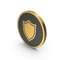 Gold Icon Shield PNG & PSD Images