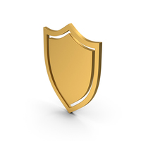 Symbol Shield Gold PNG & PSD Images