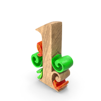 Wooden Number 1 PNG & PSD Images