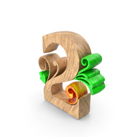 Wooden Number 2 PNG & PSD Images