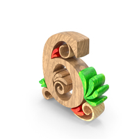 Wooden Number 6 PNG & PSD Images