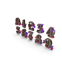 Multi Color Numbers Chocolate PNG & PSD Images